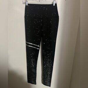 ALEXANDRA COSTUMES Fleck Spandex Leggings with Silver Foil Specks‎ Women's Sz L